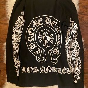 Chrome Hearts Black Tee with White Label